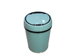 塑料方形家用垃圾桶 大号窄面条纹缓降卫生桶