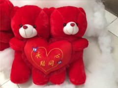 毛绒玩具情侣爱心熊心心相印抱抱熊泰迪熊公仔小熊布娃娃送女生