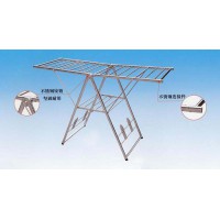 全铝加强折叠翼型K型晾衣架落地晒衣晒被架纯铝折叠衣架