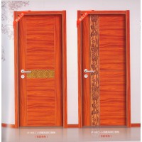 厂家定制加工木质套装门高质量PVC双开门环保面漆推拉门
