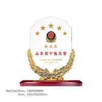 公安从警30周年纪念品警员荣休纪念牌交警退休纪念品供应商